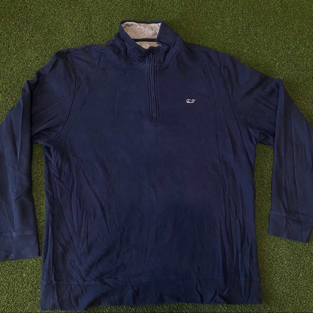VineYard Vines Blue 1/4 Zip up sweater